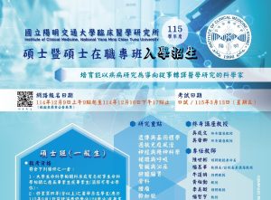 115學年度碩士班招生資訊海